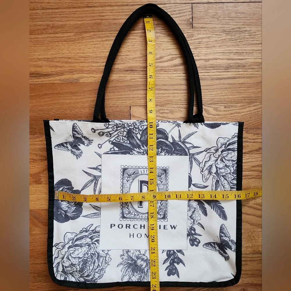 Porch View Home.Floral Tote Bag